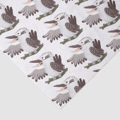 Cute grappige cartoon kookaburra tissuepapier (Detail)