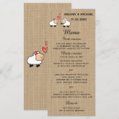 Cute grappige cartoon schaap uit de liefde voor he menu (Voorkant / Achterkant)