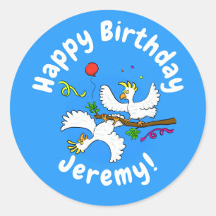 Cute grappige cartoon van het feest van de cocktai ronde sticker