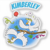 Cute grappige cartoon van het feest van de cocktai sticker (Voorkant)