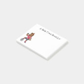 Cute grappige cartoon voor paardenvoetbal post-it® notes (Schuin)