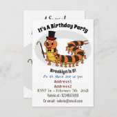 Cute grappige centipede cartoon illustratie kaart (Voorkant / Achterkant)