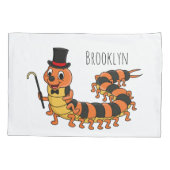 Cute grappige centipede cartoon illustratie kussensloop (Achterkant)