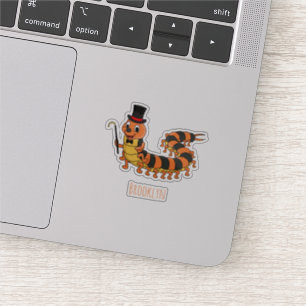 Cute grappige centipede cartoon illustratie sticker