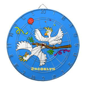 Cute grappige cockatoeages cartoon dartbord