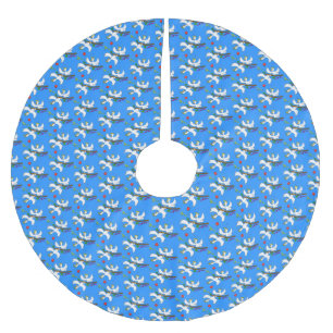 Cute grappige cockatoeages cartoon kerstboom rok