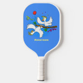 Cute grappige cockatoeages cartoon pickleball paddle (Achterkant)