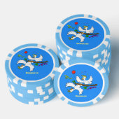 Cute grappige cockatoeages cartoon poker chips (Opstapeling)