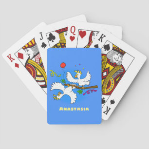 Cute grappige cockatoeages cartoon pokerkaarten