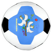 Cute grappige cockatoeages cartoon voetbal (Gedraaid)