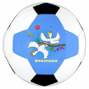 Cute grappige cockatoeages cartoon voetbal