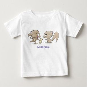 Cute grappige eekhoorns cartoon illustratie