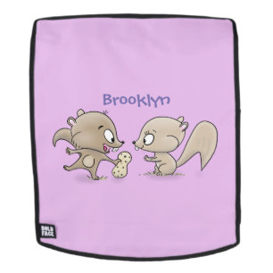 Cute grappige eekhoorns cartoon illustratie rugtassen