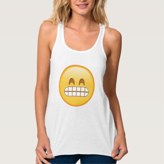 Cute, grappige emoji Tanktop (Voorkant)
