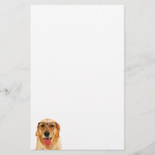 Cute grappige Golden Retriever hond Briefpapier