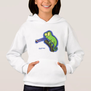 Cute grappige groene chameleon lizard cartoon