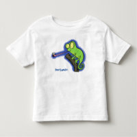 Cute grappige groene chameleon lizard cartoon
