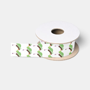 Cute grappige groene chameleon lizard cartoon lint