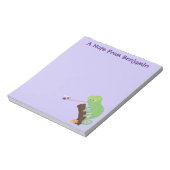 Cute grappige groene chameleon lizard cartoon notitieblok (Gedraaid)