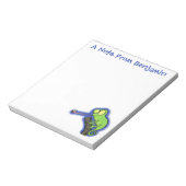 Cute grappige groene chameleon lizard cartoon notitieblok (Gedraaid)