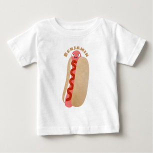 Cute grappige hotdog Weiner cartoon