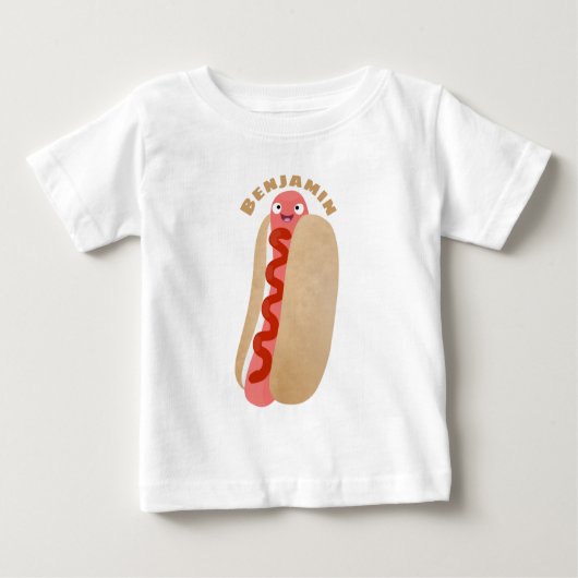 Cute grappige hotdog Weiner cartoon (Voorkant)