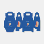 Cute grappige hotdog Weiner cartoon Bedankdoosjes (Uitgevouwen)