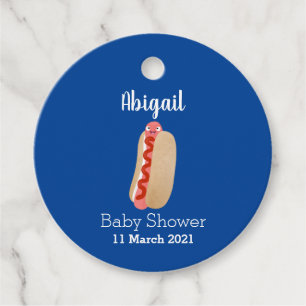 Cute grappige hotdog Weiner cartoon Bedankjes Labels