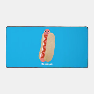 Cute grappige hotdog Weiner cartoon Bureaumat