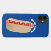 Cute grappige hotdog Weiner cartoon Case-Mate iPhone Case (Achterkant (horizontaal))