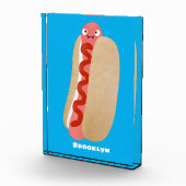 Cute grappige hotdog Weiner cartoon Fotoblokken (Rechts)