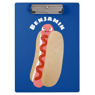 Cute grappige hotdog Weiner cartoon Klembord