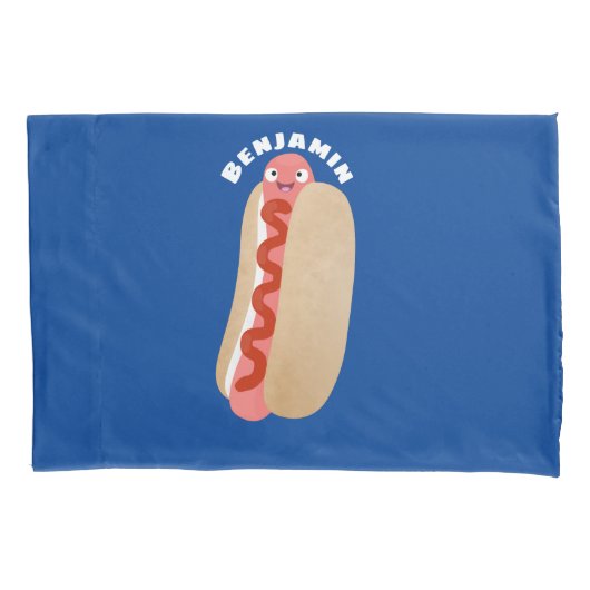 Cute grappige hotdog Weiner cartoon Kussensloop (Voorkant)