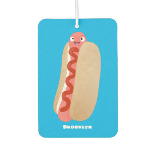 Cute grappige hotdog Weiner cartoon Luchtverfrisser
