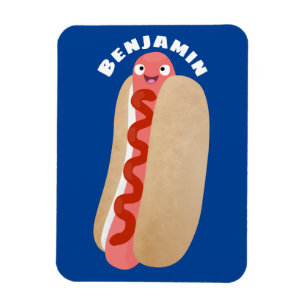 Cute grappige hotdog Weiner cartoon Magneet