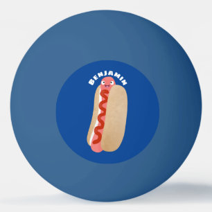 Cute grappige hotdog Weiner cartoon Pingpongballen