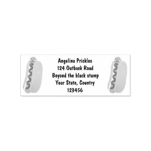 Cute grappige hotdog Weiner cartoon Rubberstempel