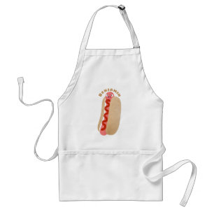 Cute grappige hotdog Weiner cartoon Standaard Schort