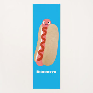 Cute grappige hotdog Weiner cartoon Yogamat