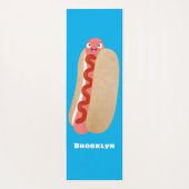 Cute grappige hotdog Weiner cartoon Yogamat (Achterkant)