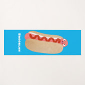 Cute grappige hotdog Weiner cartoon Yogamat (Voorkant (horizontaal))