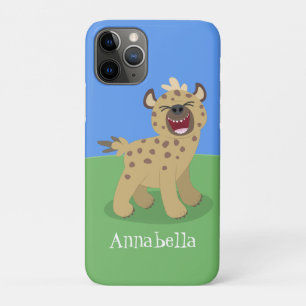 Cute grappige hyena lachende cartoon illustratie iPhone 11 pro hoesje