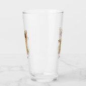 Cute grappige hyena lachende cartoon illustratie glas (Links)