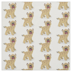 Cute grappige hyena lachende cartoon illustratie stof