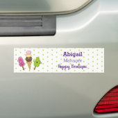 Cute grappige ijsjes cartoon trio bumpersticker (Op auto)