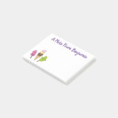 Cute grappige ijsjes cartoon trio post-it® notes (Schuin)