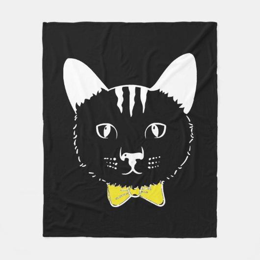 Cute grappige kat fleece deken (Voorkant)