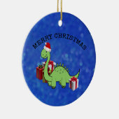 Cute grappige kerstkerstkerstdinosaurus keramisch ornament (Rechts)
