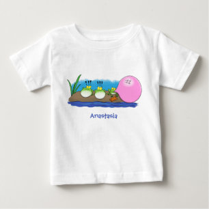 Cute grappige kikkers bubblegum cartoon illustrati