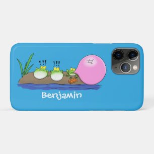 Cute grappige kikkers bubblegum cartoon illustrati iPhone 11 pro hoesje
